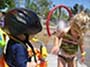 Kids at wet park